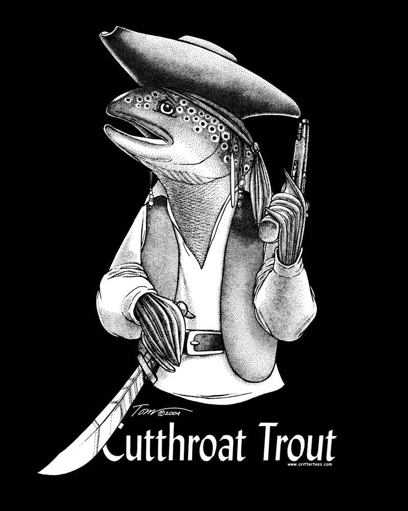 Cutthroat Trout dressed as a pirate