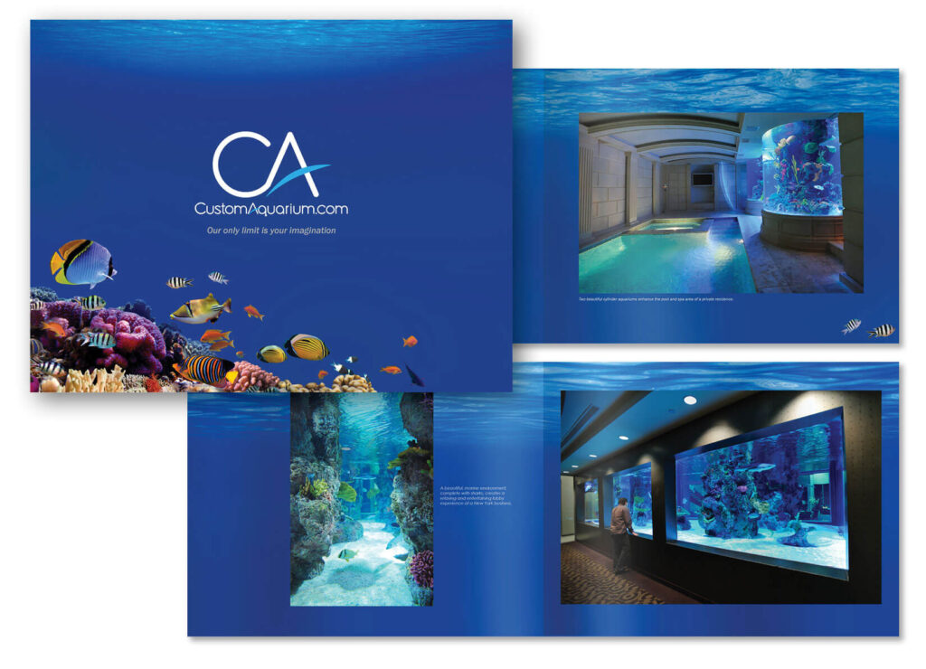 Brochure for Custom Aquarium dot com